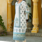 Juniper Women's Blue Printed Straight Kurta | Swadesiicart