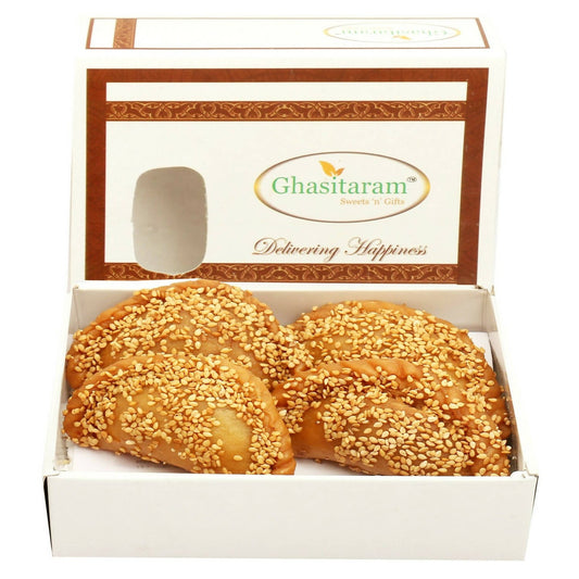 Ghasitaram Holi Sweets - Roasted Til/ Sesame Gujiya | Swadesiicart