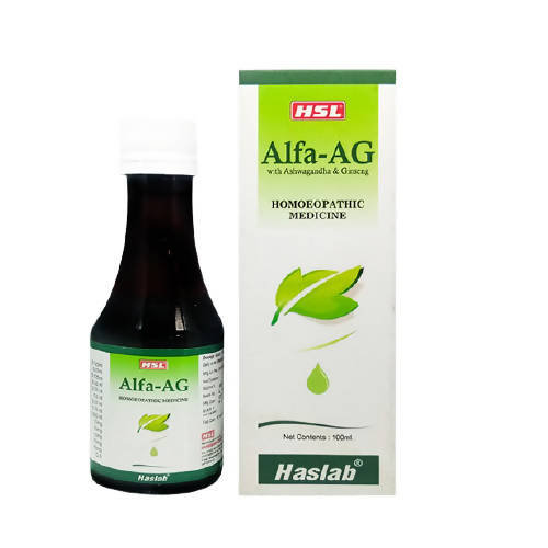 Haslab Homeopathy Alfa-AG With Ashwagandha & Ginseng Tonic | Swadesiicart