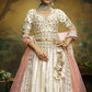 House of Panchhi Off White Pure Silk Moti & Zarkan heavy embroidery Lehenga choli & Dupatta | Swadesiicart