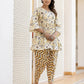 Yufta Yellow Gotta Patti Kurti with Dhoti Pants Set - Swadesiicart