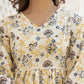 Yufta Yellow Gotta Patti Kurti with Dhoti Pants Set - Swadesiicart