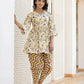 Yufta Yellow Gotta Patti Kurti with Dhoti Pants Set - Swadesiicart