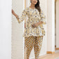 Yufta Yellow Gotta Patti Kurti with Dhoti Pants Set - Swadesiicart