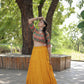 Lorenvalley Yellow Premium Rayon Lehenga with Georgette Embroidered Traditional Thread work Choli | Swadesiicart