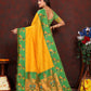 Lorenvalley Fashion Yellow Soft Paithani Silk Woven Design Rich Zari Meenakari Weaving Saree - Swadesiicart
