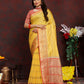Lorenvalley Fashion Yellow Soft Katan Silk Woven Design Zari Weaving Pallu Saree - Swadesiicart