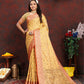 Lorenvalley Fashion Yellow Soft Katan Silk Woven Design Rich Zari Weaving Pallu Saree - Swadesiicart