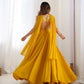 Lorenvalley Yellow Faux Georgette Stitched Lehenga Embroidery Blouse with Dupatta | Swadesiicart