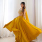 Lorenvalley Yellow Faux Georgette Stitched Lehenga Embroidery Blouse with Dupatta | Swadesiicart