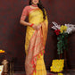 Lorenvalley Fashion Yellow Soft Katan Silk Woven Design Zari Weaving Pallu Saree - Swadesiicart