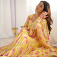 Lorenvalley Women Pure Soft Faux Georgette Floral Print Fully Flair Anarkali Kurta Pant With Dupatta Set - Yellow | Swadesiicart