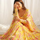 Lorenvalley Women Pure Soft Faux Georgette Floral Print Fully Flair Anarkali Kurta Pant With Dupatta Set - Yellow | Swadesiicart