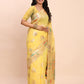 Anaita Yellow Linen Woven Work Saree With Blouse
