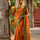 Anaita Yellow Silk Woven Saree With Blouse
