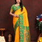 Lorenvalley Fashion Yellow Soft Paithani Silk Woven Design Rich Zari Meenakari Weaving Saree - Swadesiicart