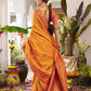 Anaita Yellow Silk Woven Saree With Blouse