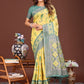 Anaita Yellow Banarasi Silk Saree With Blouse