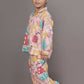 Breathables Kids Cotton Night Suit – Peach Lion & Teddy Shirt & Pyjama Co-Ord Set For Boys & Girls