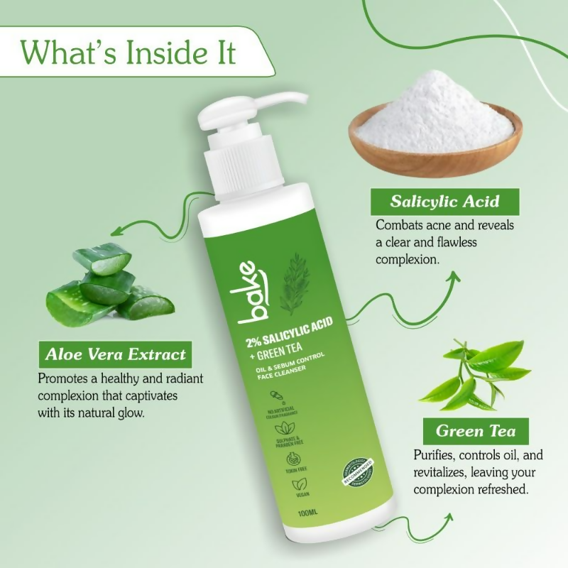 Bake 2% Salicylic Acid Face Cleanser | Swadesiicart