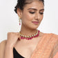 Kundan Choker With Earrings - Ruby Raang | Swadesiicart