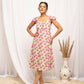 FIORRA Women's Pink Georgette Floral Printed Dress - Swadesiicart