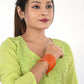 Afast Shining Orange Glass Party, Wedding, Daily Use Bangle Set, Pack Of 12 - Swadesiicart