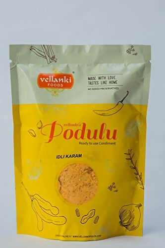 Vellanki Foods Powders 4 Pack Combo (Each 250 gm) - Nalla Karam, Idli Karam, Kobbari Karam, Palli Karam - Swadesiicart