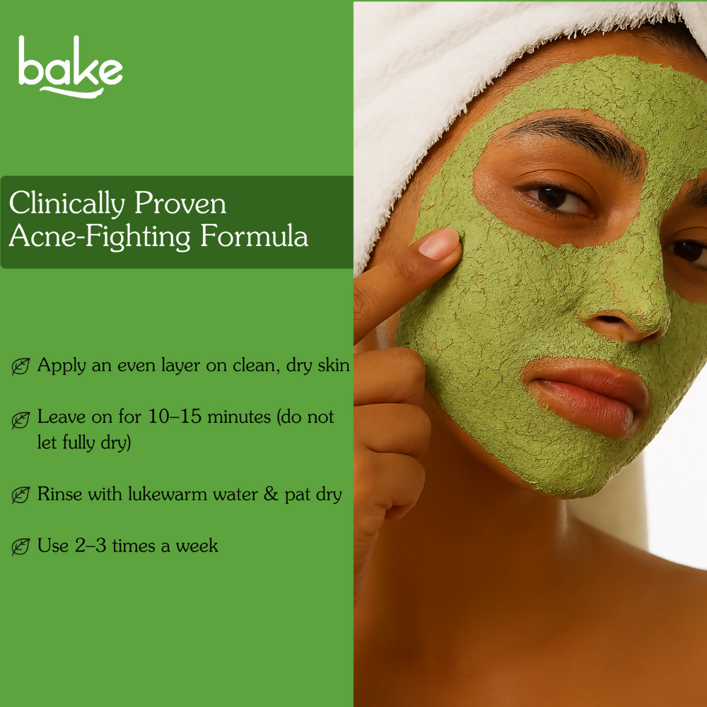 Bake 2% Salicylic Acid + Zinc PCA Anti-Acne Clay Mask - Combo | Swadesiicart