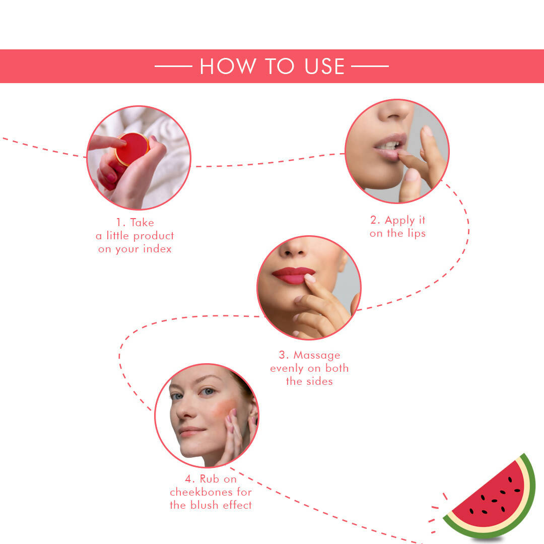 Korus Essential Watermelon Lip & Cheek Tint Balm - Swadesiicart