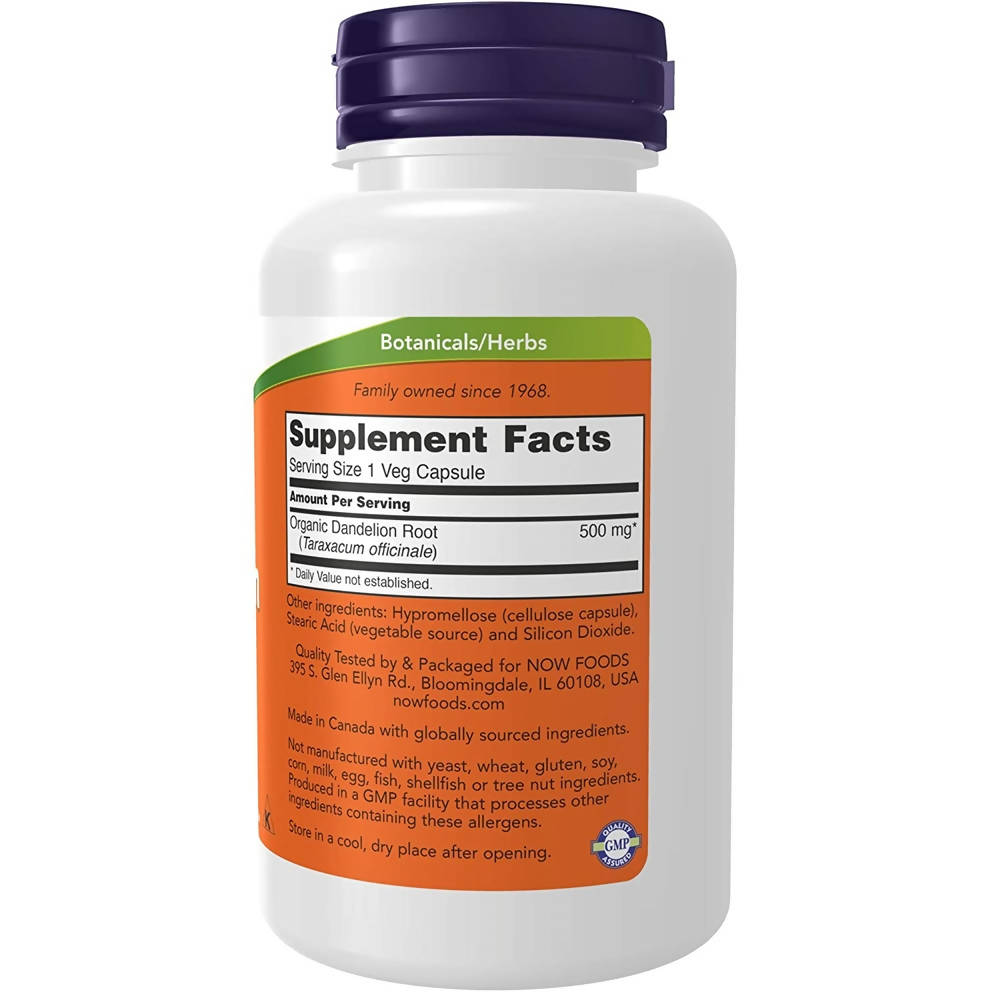 Now Foods Dandelion Root 500mg Veg Capsules | Swadesiicart