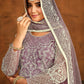 Purple All Over Embroidered Net Wedding Anarkali Suit - Emponline | Swadesiicart