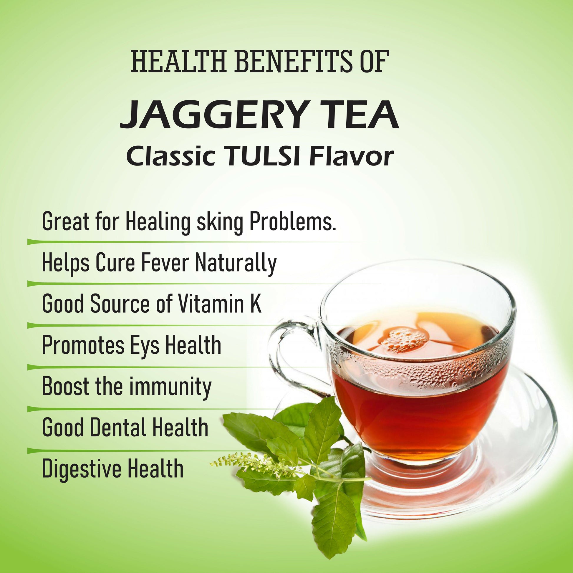 Naivedyam Classic Tulsi Flavour Jaggery Tea | Swadesiicart