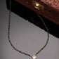 NVR Women Ethnic Gold-Polished Beaded Mangalsutra With Ad Stone - Swadesiicart