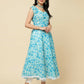 Designer Stylish Skyblue Cotton Blend Stitched Suit With Dupatta - Tanisha | Swadesiicart