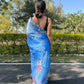 Vamsee Sia Blue Organza Saree - Swadesiicart