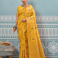 Shree Shyam Fashion Yellow Silk Saree