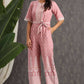 Juniper Women Onionpink Rayon Printed Straight Jumpsuit - Swadesiicart