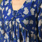 Myshka Women's Blue Printed Georgette A-Line Nyra-cut Kurta - Swadesiicart