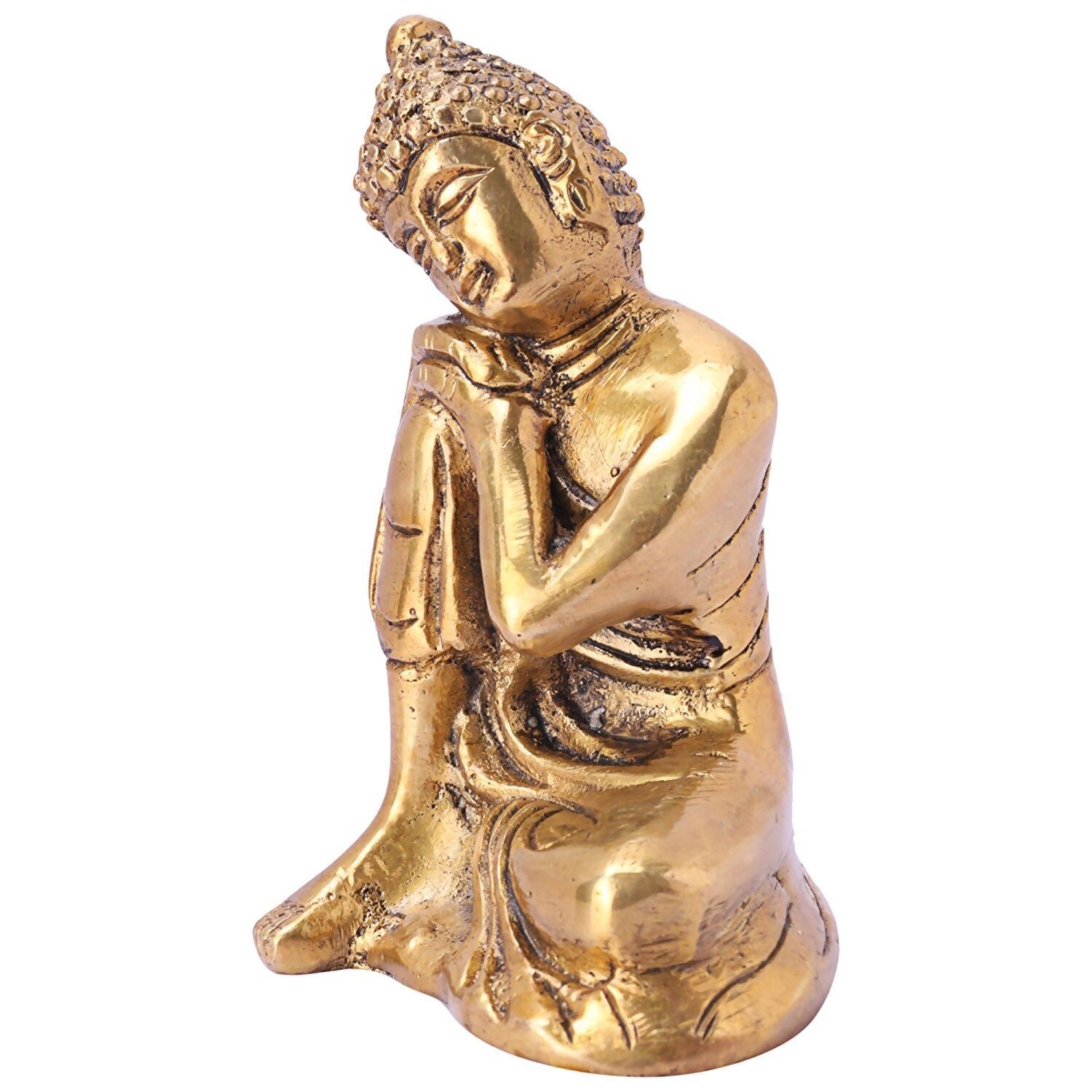 DreamKraft Metal Lord Buddha Idol - Swadesiicart