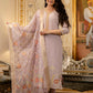 The52 Lavender Women's Beautiful Viscose Shimmer Fabric Embroidered Work Straight Kurta Pant and Dupatta Set - Swadesiicart