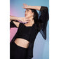 Black Georgette Sequence With Thread Designer Co-Ord Set - Flory - Swadesiicart