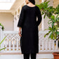 The52 Black Women's Beautiful Viscose Chanderi Fabric Embroidered Work Straight Kurta Pant and Dupatta Set - Swadesiicart