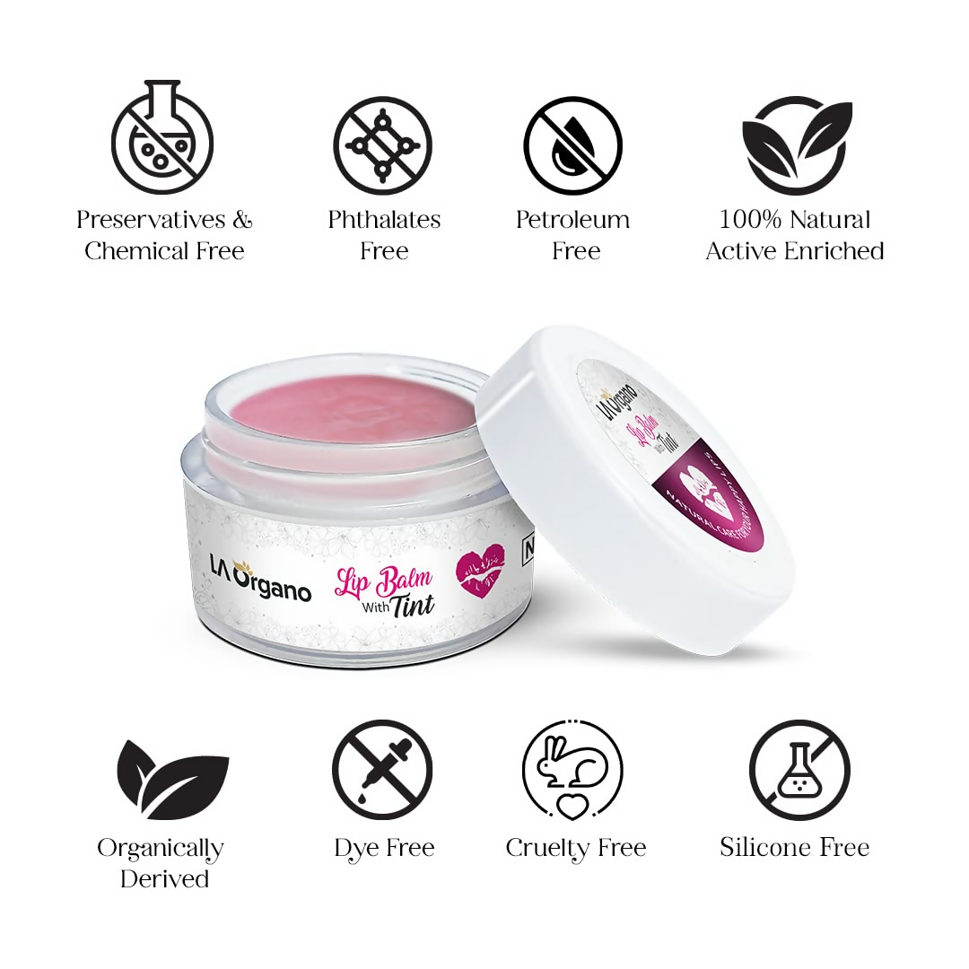 LA Organo Tint Lip Balm For Dry Chapped Lips - Swadesiicart