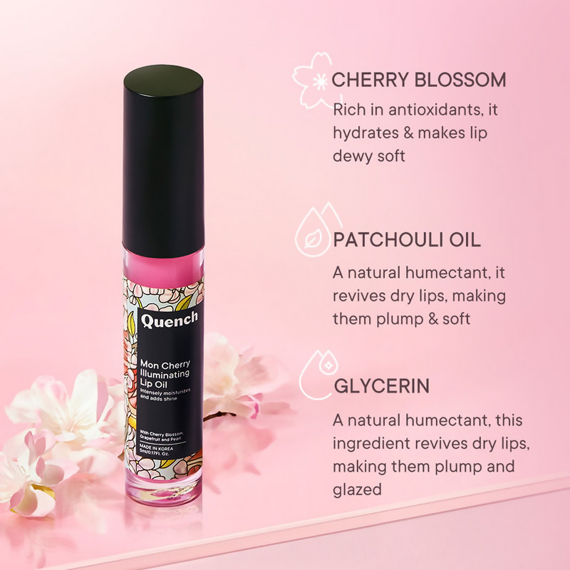 Quench Illuminating Korean Tinted Lip Oil (Pink) | Swadesiicart