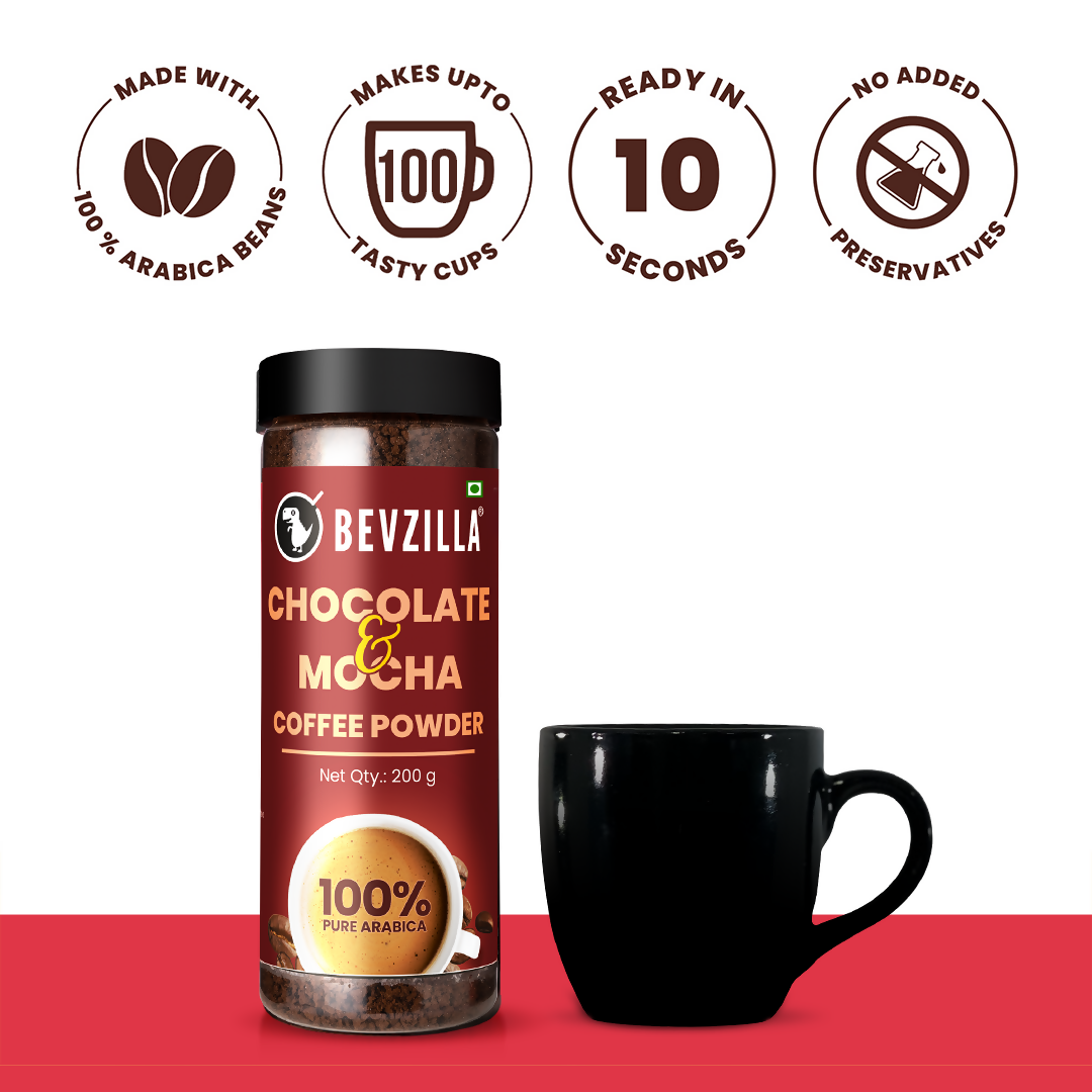 Bevzilla Chocolate & Mocha + Belgian Chocolate Coffee Cubes | Swadesiicart