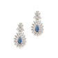 Long kundan earring (Blue) - Ruby Raang - Swadesiicart