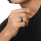 NVR Men's Rhodium-Plated Finger Ring - Swadesiicart