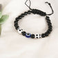 NVR Men & Women Black Evil Eye Adjustable Bracelet - Swadesiicart
