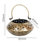 CraftVatika Gold-Toned Metal Degchi Hanging Tealight Candle Holder | Swadesiicart